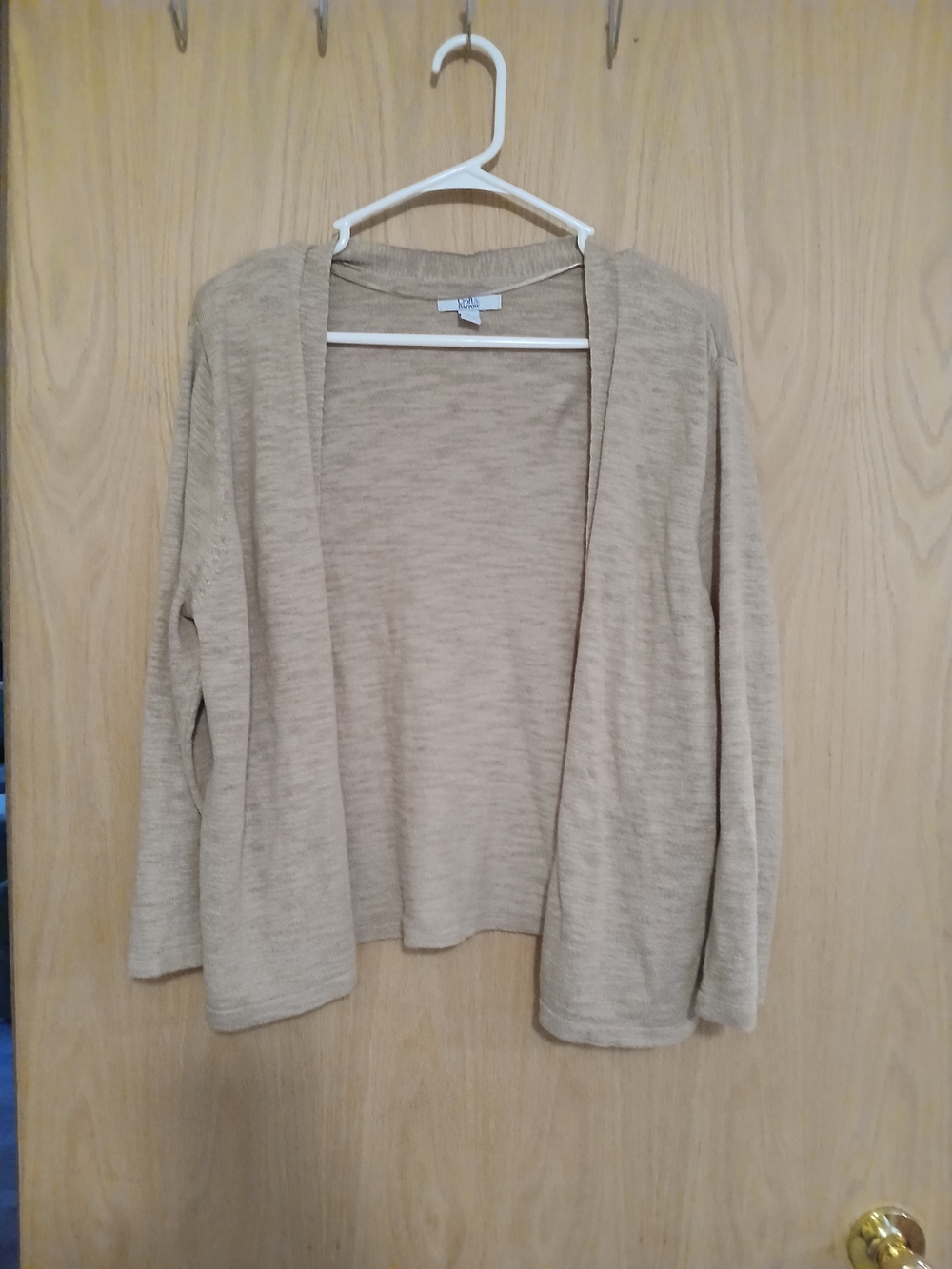 Croft & Barrow Beige Open-Front Women's Cardigan